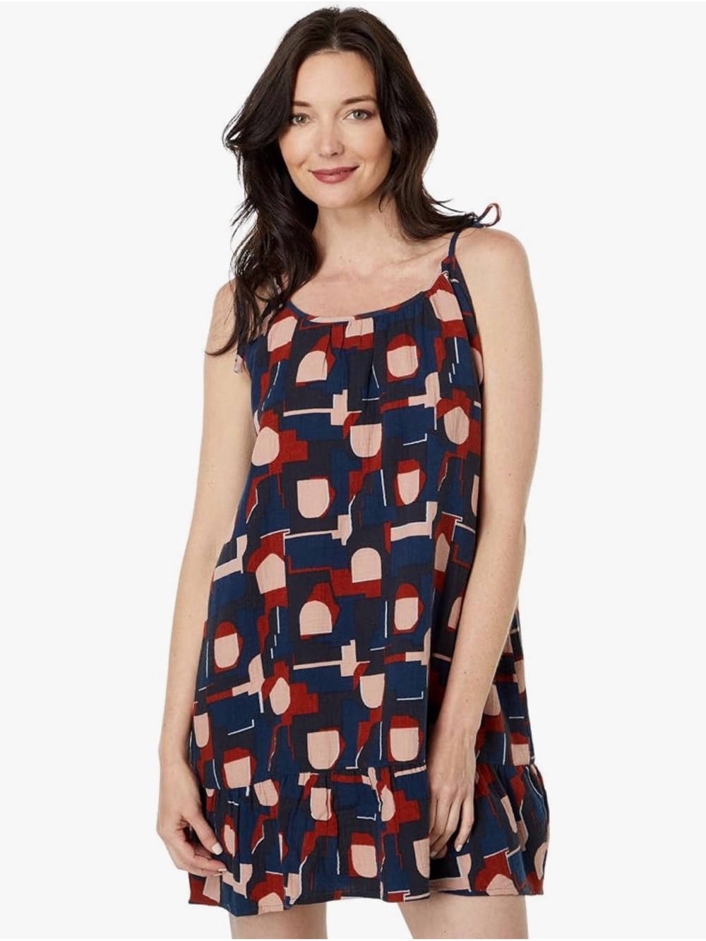 Madewell Tie-Strap Ruffle-Hem Dress
